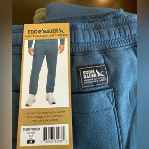 Eddie Bauer Men’s Faux Shearling Lined Jogger Medium